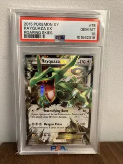 Rayquaza EX XY75 Pokemon 2015 Roaring Skies PSA 10 - Image 1