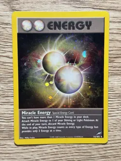 Pokemon TCG Miracle Energy 16/105 Neo Destiny Moderately Played Holo Rare - Image 1