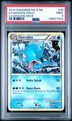 2010 POKEMON HEARTGOLD & SOULSILVER GYARADOS DECK #30 GYARADOS-HOLO PSA 9 - Image 1