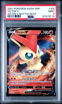VICTINI V #104 PSA 9 • 2021 SWSH Black Star Promo Mint Pokemon - Image 1