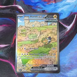 Pokemon Iron Hands ex 248/182 SV04 Paradox Rift Special Illustration Rare Holo - Image 1
