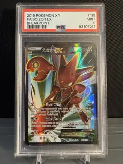 Pokemon XY Breakpoint Scizor EX 119/122 Full Art PSA 9 - Image 1