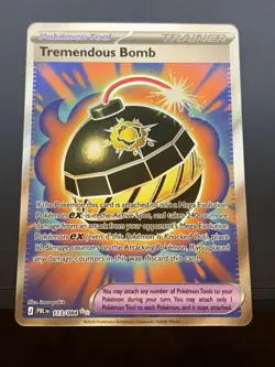 Tremendous Bomb 113/084 Ultra Rare Pitch Black Pokemon Holo - Image 1