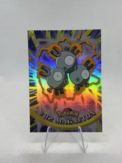 2000 Pokemon Topps Tv Animation Edition Series 2 Magneton #82 Rainbow Foil - Image 1