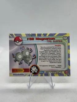 2000 Pokemon Topps Tv Animation Edition Series 2 Magneton #82 Rainbow Foil - Image 2