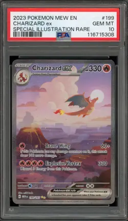 Pokemon Charizard ex 151 MEW EN Special Illustration Rare #199 PSA 10 Gem Mint - Image 1