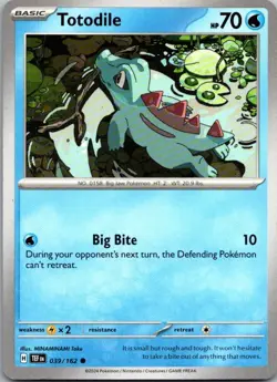 Totodile 039/162 Common Temporal Forces Pokemon Lightly Played - Image 1