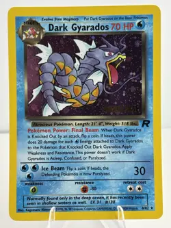 Dark Gyarados 8/82 Prerelease Holo Team Rocket Pokemon WOTC NM/LP - Image 1
