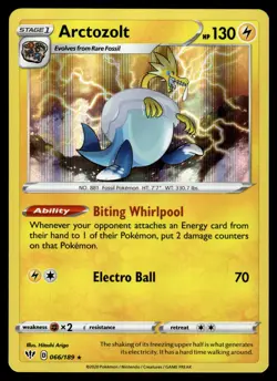 Arctozolt 066/189 Holo Rare Darkness Ablaze Pokemon Near Mint - Image 1