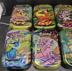 Pokemon TCG Prismatic Evolutions Mini Tins x 8 Full Art Set New/Sealed - Image 3