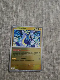 Miraidon 028/084 Rare Pitch Black Pokemon Reverse Holo Near Mint - Image 1