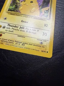 Pikachu Yellow Cheeks - 58/102 Base Set NM 1999-2000 - WOTC - Pokemon TCG - Image 4