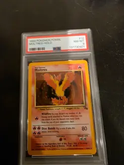 Moltres Fossil #12 PSA 8 NM-MT Pokemon - Image 1