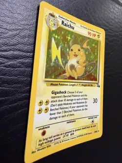 Pokemon TCG Raichu Fossil Holo Rare 14/62 90 MP English 1999 - Image 5