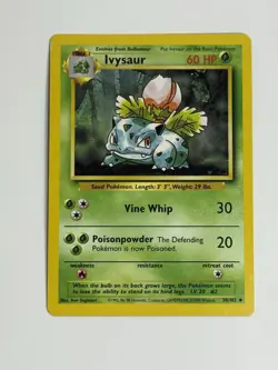 Ivysaur Base Set Shadowless 30/102 Unlimited Uncommon Regular 60 HP English - Image 2