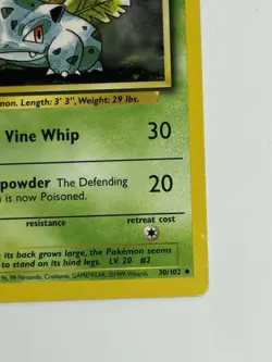 Ivysaur Base Set Shadowless 30/102 Unlimited Uncommon Regular 60 HP English - Image 5