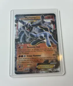 Pokemon Machamp EX 37/98 Ultra Rare Holo XY Ancient Origins English LP - Image 1