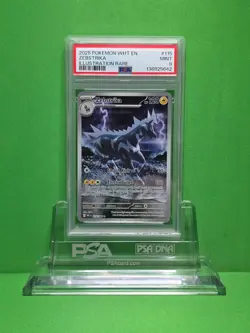 POKEMON 2025 WHITE FLARE ZEBSTRIKA ILLUSTRATION RARE 115 PSA 9 - Image 1