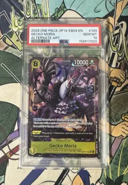 2026 One Piece Gecko Moria OP14-104 Alt Art PSA 10 - Image 1