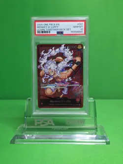 ONE PIECE 2025 LEARN TOGETHER DECK SET MONKEY.D.LUFFY ST21-001 PSA 10 - Image 1