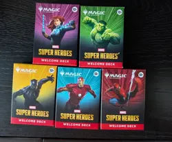 MTG Magic the Gathering MARVEL SUPER HEROES Welcome Decks SET OF 5 FREE US Ship - Image 1