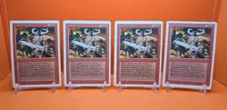 🔴🔴 (4) 1994 MAGIC The Gathering KELDON WARLORD REVISED 3RD EDITION PLAYED 🔴3 - Image 1