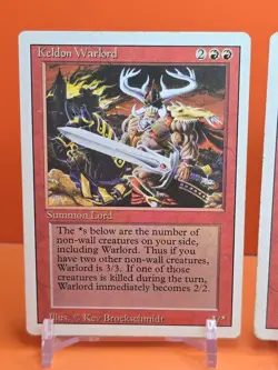 🔴🔴 (4) 1994 MAGIC The Gathering KELDON WARLORD REVISED 3RD EDITION PLAYED 🔴3 - Image 2