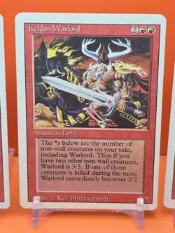 🔴🔴 (4) 1994 MAGIC The Gathering KELDON WARLORD REVISED 3RD EDITION PLAYED 🔴3 - Image 4