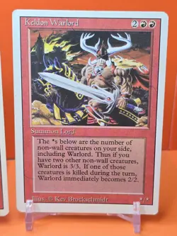 🔴🔴 (4) 1994 MAGIC The Gathering KELDON WARLORD REVISED 3RD EDITION PLAYED 🔴3 - Image 5