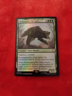1x MTG Rampaging Yao Guai (Foil) - Universes Beyond: Fallout (PIP) #82 - Magic - Image 1