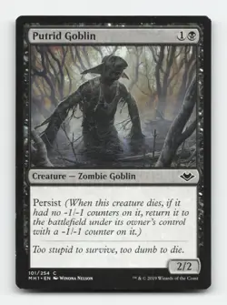 Putrid Goblin 101 Common Modern Horizons Magic: The Gathering Near Mint - Image 1