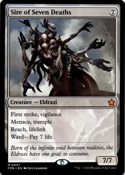 MTG Sire of Seven Deaths NM M 1 Foundations - Image 1