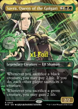 MTG Foil Anime BL Ravnica Remastered RVR Savra, Queen of the Golgari MINT - Image 1
