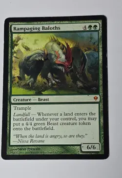 Rampaging Baloths Zendikar Regular Mythic Rare 6/6 Green Creature Trample - Image 1