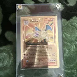 Pokemon Celebrations Charizard Gold Metal Card #4/102 Promo 25th Anniversary - Image 1