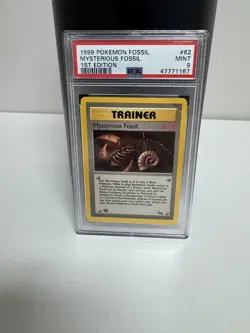 Pokemon PSA 9 1st edition Mysterious Fossil - Image 1