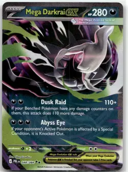 Mega Darkrai ex 048/084 Double Rare Pitch Black Pokemon Holo Near Mint - Image 1