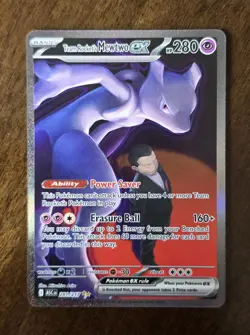 Pokemon TCG Team Rockets Mewtwo EX 281/217 Ascended Heroes SIR - Image 1
