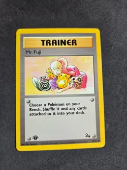 Mr Fuji 58/62 Fossil Set 1st Edition Uncommon Vintage 1999 Pokemon TCG Card LP - Image 2