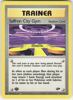 Saffron City Gym 122/132 Uncommon Gym Challenge Pokemon 1st Edition Near Mint - Image 1