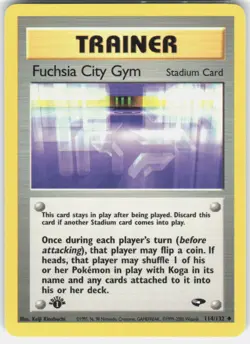 Fuchsia City Gym 114/132 Uncommon Gym Challenge Pokemon 1st Edition Near Mint - Image 1