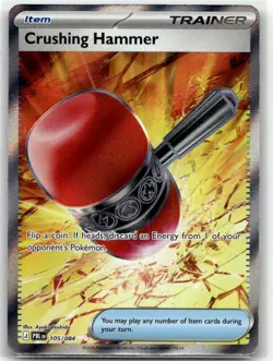 Crushing Hammer 105/084 Ultra Rare Pitch Black Pokemon Holo Near Mint - Image 1