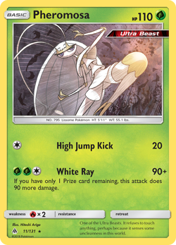 Pheromosa 11/131 Holo Rare Forbidden Light Pokemon Lightly Played - Image 2
