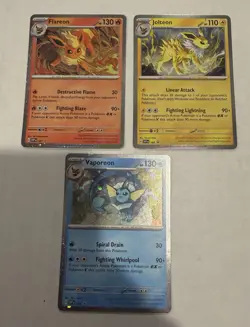 Flareon 167 Vaporeon 168 Jolteon 169 Cosmos Holo Black Star Promos Pokemon - Image 1