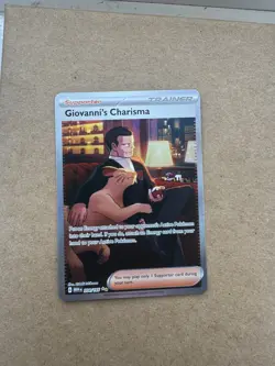Pokemon Card Giovanni's Charisma 204/165 Special Illustration Rare Near Mint - Image 1