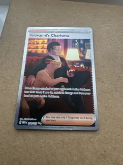 Pokemon Card Giovanni's Charisma 204/165 Special Illustration Rare Near Mint - Image 3