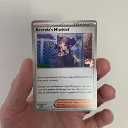 Acerola’s Mischief 113/132 NM - Prize Pack Series 9 - Play! Pokemon Stamped - Image 1