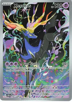 Xerneas 091/086 Holo Illustration Rare Chaos Rising Pokemon Near Mint - Image 1