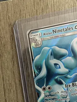 Pokemon Alolan Ninetales GX TCG Full Art Holo Card 132/145 Sm-Guardians Rising - Image 5