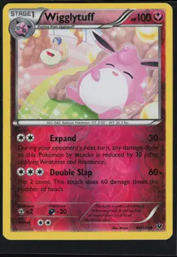 Wigglytuff 66/124 Reverse Holo Fates Collide Uncommon Mizue Lightly Played - Image 2